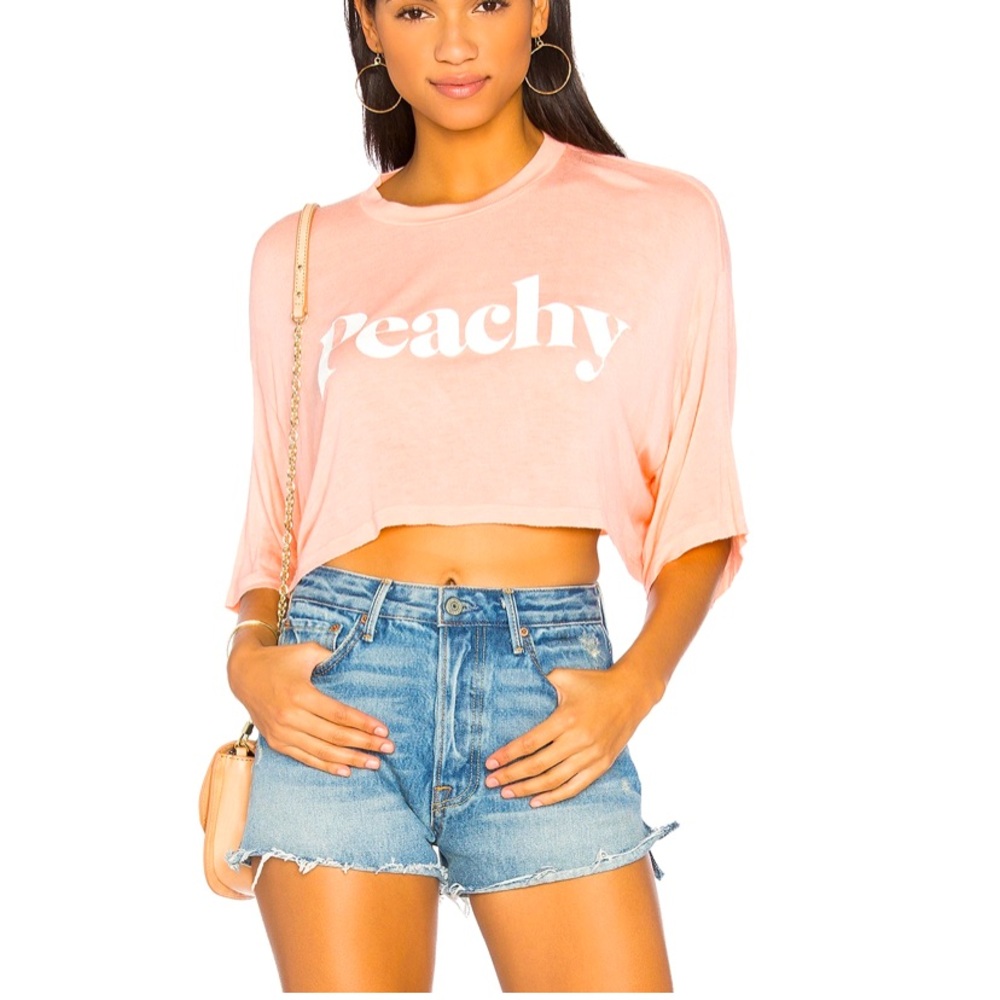 Daydream Nation Peachy Crop Top Women Color Coral Size S